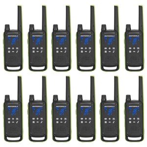 Motorola Solutions T803 Two-Way Radio 35 mi. Bluetooth w/Charging Dock 12-Pack (Lime Green)