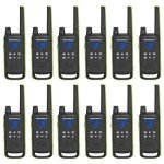 Motorola Solutions T803 Two-Way Radio 35 mi. Bluetooth w/Charging Dock 12-Pack (Lime Green)