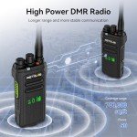 Retevis NR30D DMR Two Way Radio,Compatible with Motorola R2 CP100D CP200D 2 Way Radio,Professional Walkie Talkie Long Range,IP67 Waterproof,Noise Canceling,Hidden Display,for School Government(2 Pack)