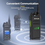 Retevis NR30D DMR 2 way Radio Handheld,Compatible with Motorola R2 CP100D CP200D Walkie Talkie,Professional Two Way Radio Long Range,Noise Canceling,IP67 Waterproof,for Jobsite Industry supply(4 Pack)