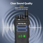 Retevis NR30D DMR 2 way Radio Handheld,Compatible with Motorola R2 CP100D CP200D Walkie Talkie,Professional Two Way Radio Long Range,Noise Canceling,IP67 Waterproof,for Jobsite Industry supply(4 Pack)