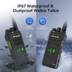 Retevis NR30D DMR Two Way Radio,Compatible with Motorola R2 CP100D CP200D 2 Way Radio,Professional Walkie Talkie Long Range,IP67 Waterproof,Noise Canceling,Hidden Display,for School Government(2 Pack)