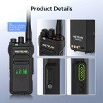 Retevis NR30D DMR Two Way Radio,Compatible with Motorola R2 CP100D CP200D 2 Way Radio,Professional Walkie Talkie Long Range,IP67 Waterproof,Noise Canceling,Hidden Display,for School Government(2 Pack)
