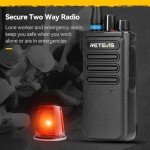 Retevis P1 Superheterodyne Digital 2 Way Radio,Compatible with Motorola R2 SL300 CP100D CP200D,DMR Walkie Talkie Long Range,Built-in Relay,Professional Two Way Radio for Jobsite Supplier(2 Pack)