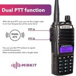 Mirkit 10x Baofeng radios UV-82 MK5 8W Max Power 2024 VHF/UHF 144-148/420-450 mhz Walkie Talkies with Baofeng Battery 1800 mAh & FTDI Programming Cable, Mirkit Software+ 1 Radio for Gift