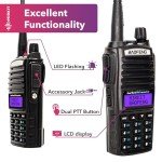 Mirkit 10x Baofeng radios UV-82 MK5 8W Max Power 2024 VHF/UHF 144-148/420-450 mhz Walkie Talkies with Baofeng Battery 1800 mAh & FTDI Programming Cable, Mirkit Software+ 1 Radio for Gift