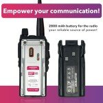 Mirkit 10x Baofeng radios UV-82 MK5 8W Max Power 2024 VHF/UHF 144-148/420-450 mhz Walkie Talkies with Baofeng Battery 1800 mAh & FTDI Programming Cable, Mirkit Software+ 1 Radio for Gift