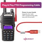 Mirkit 10x Baofeng radios UV-82 MK5 8W Max Power 2024 VHF/UHF 144-148/420-450 mhz Walkie Talkies with Baofeng Battery 1800 mAh & FTDI Programming Cable, Mirkit Software+ 1 Radio for Gift