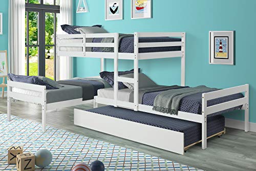 Trendy L-Shaped Bunk Bed with Trundle