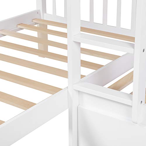 Harper & Bright Designs L-Shaped Quadruple Bunk Bed