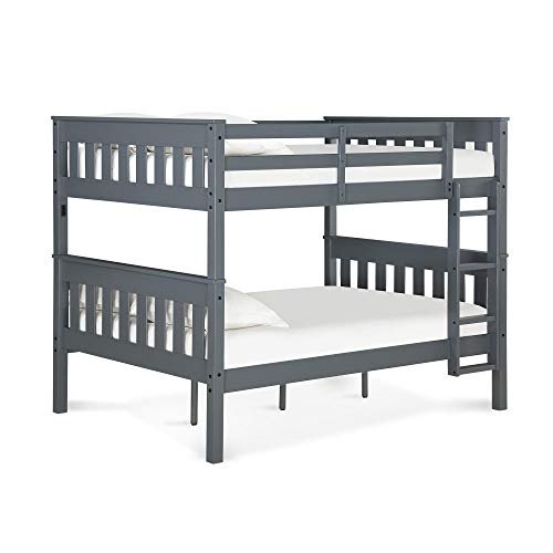 Moon Gray Full Over Full Bunk Bed with USB