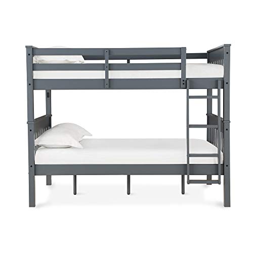 Moon Gray Full Over Full Bunk Bed with USB