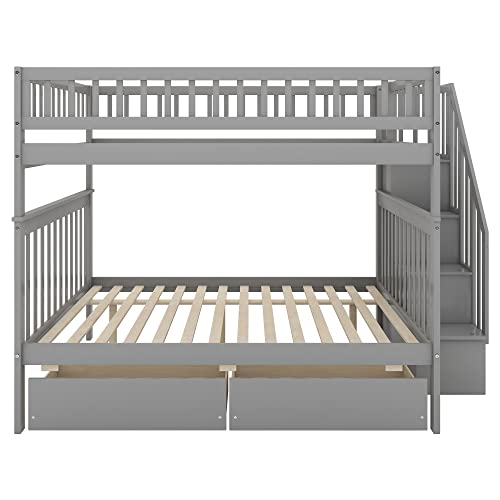 Citylight Full Bunk Bed with Stairs & Storage