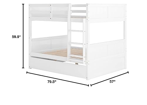 Merax Full Over Full Bunk Bed with Trundle
