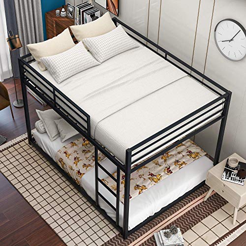 Metal Bunk Beds with Guard Rails, Full Size