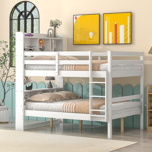Harper & Bright Designs White Full Bunk Beds