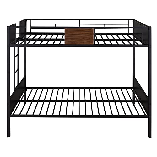 Sturdy Full Metal Bunk Bed with Built-in Ladder