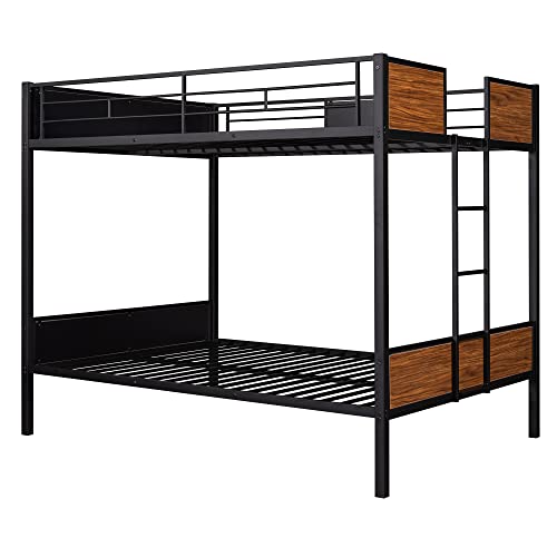 Sturdy Full Metal Bunk Bed with Built-in Ladder