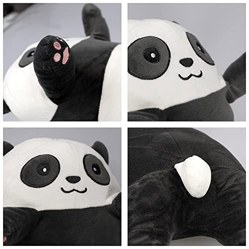 Plush Panda and Kitten Hugging Pillows