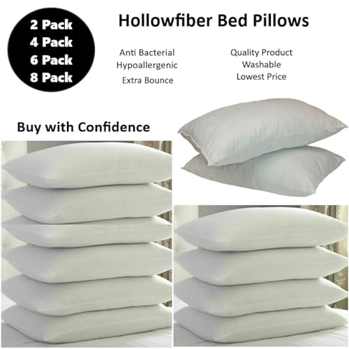 Luxury Bounce Back Hollow Fibre Pillows (Pair)