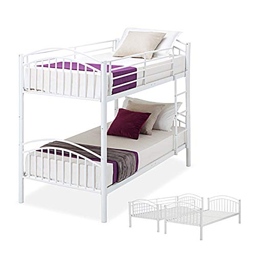 2-in-1 Metal Bunk Bed Frame, Single/Twin sleepers