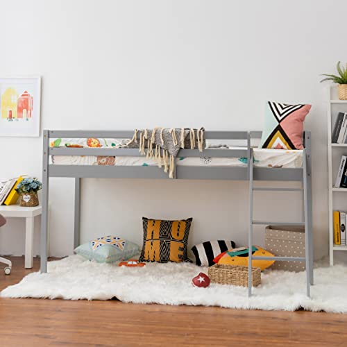 Grey Pine Mid Sleeper Bunk Bed with Ladder