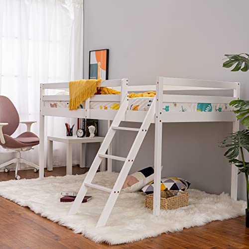 Panana White Wooden Mid Sleeper Bunk Bed