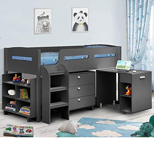 Kimbo Mid Sleeper Bunk Bed with Drawers