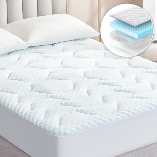 EHEYCIGA Cooling Gel Memory Foam Mattress Topper