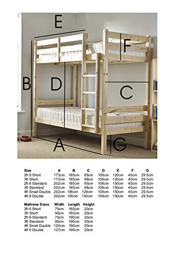 Everest Classic Bunk Bed - 4ft Double