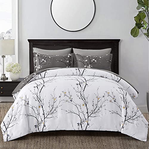 Floral Duvet with 2 Pillowcases - King Size