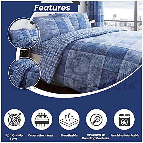 Geometric Blue Bunk Bed Cover Set