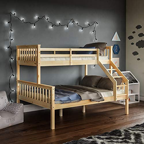 Triple Bunk Bed - Milan Design, Pine Frame