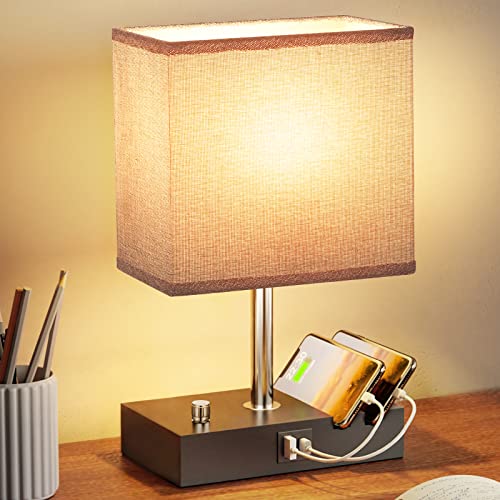 Dimmable USB Table Lamp with Phone Stand