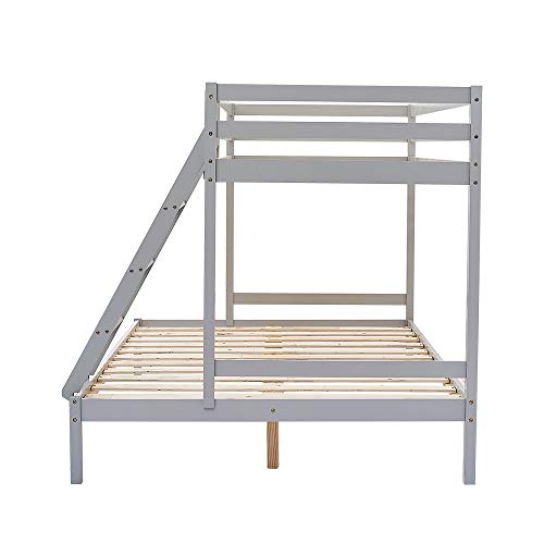 Wooden Bunk Bed Frame for Kids & Adults