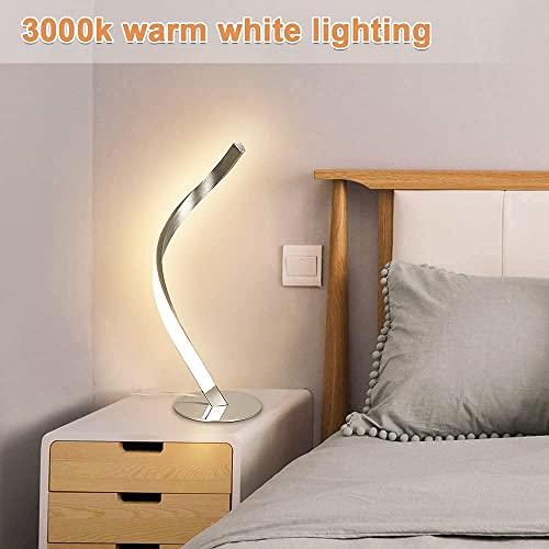 Spiral LED Bedside Table Lamp for Bedroom