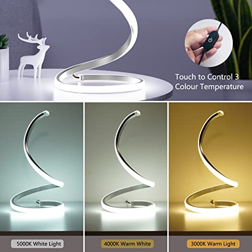 Spiral Table Lamp - Stepless Dimmable, 3 Color Temp