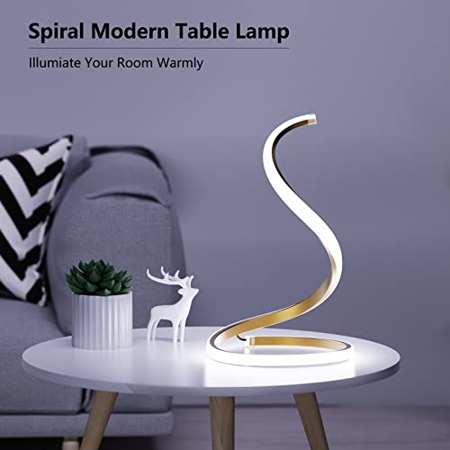 Spiral Table Lamp - Stepless Dimmable, 3 Color Temp