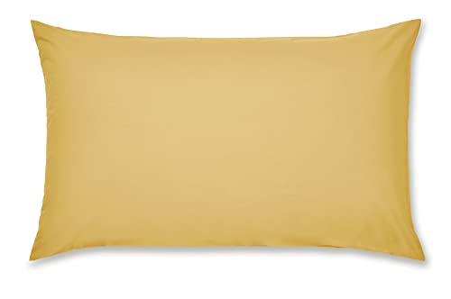 Ochre Polycotton Standard Pillowcase Pair