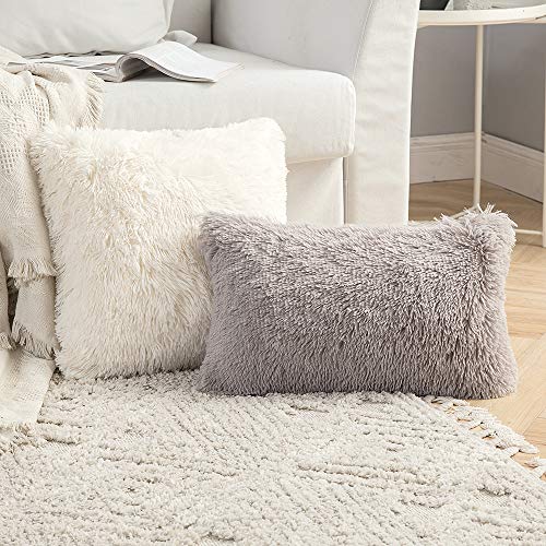 Fluffy Faux Fur Cushion Covers - Pack of 2