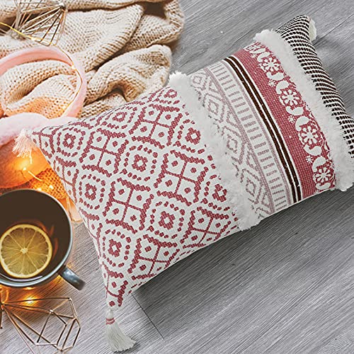 Moroccan Boho Lumbar Pillow Covers with Zipper