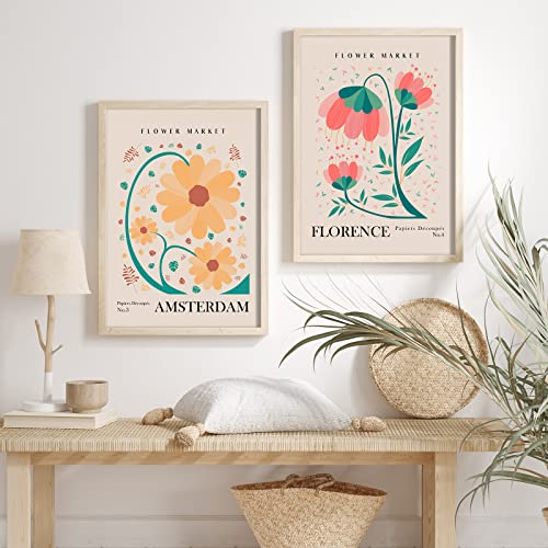 Flower Market Wall Art Prints - AnyDesign