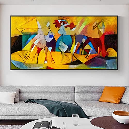 Picasso Inspired Framed Canvas Wall Art 75x150cm