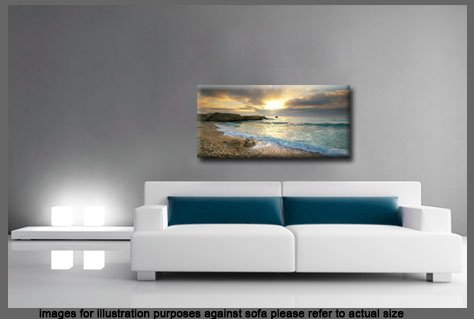 Large sunset beach canvas for living room