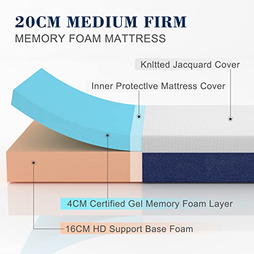 Breathable Memory Foam Bunk Bed Mattress - Double