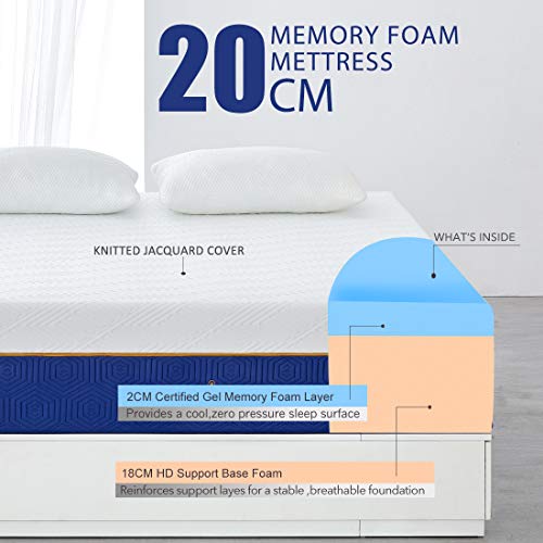Gel Memory Foam Bunk Bed Mattress