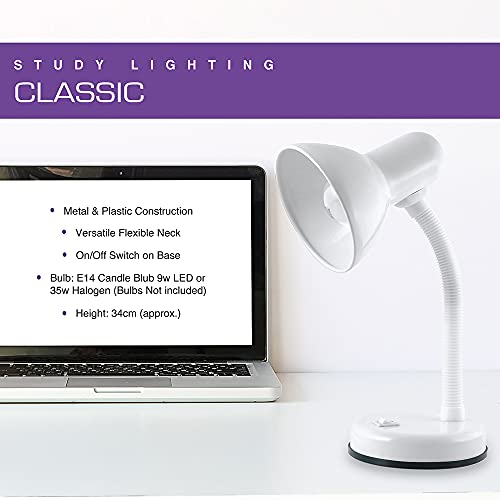 Flexible White Desk Lamp - Classics Series