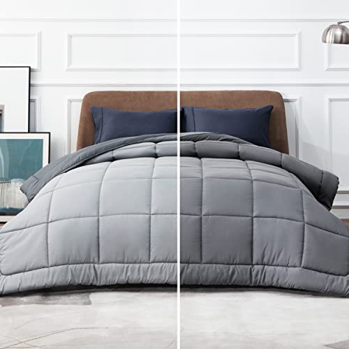 Double Bed Quilt 10.5 Tog - Reversible Grey