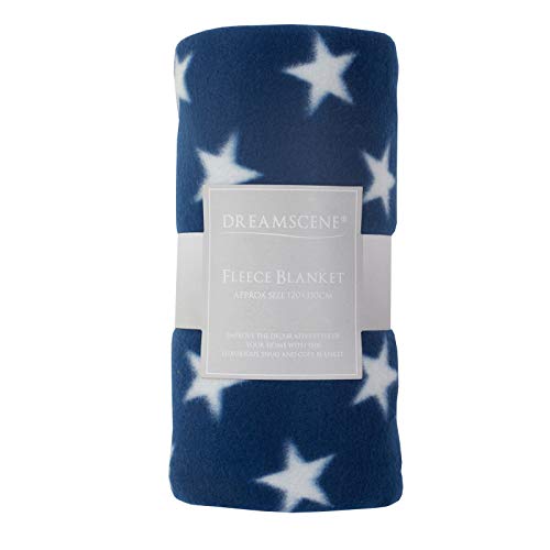 Navy Blue Star Fleece Blanket - 50"x60