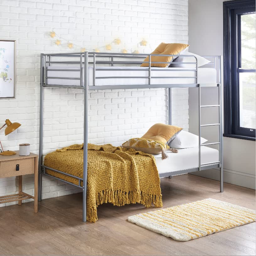 Durable Silver Twin Bunk Bed